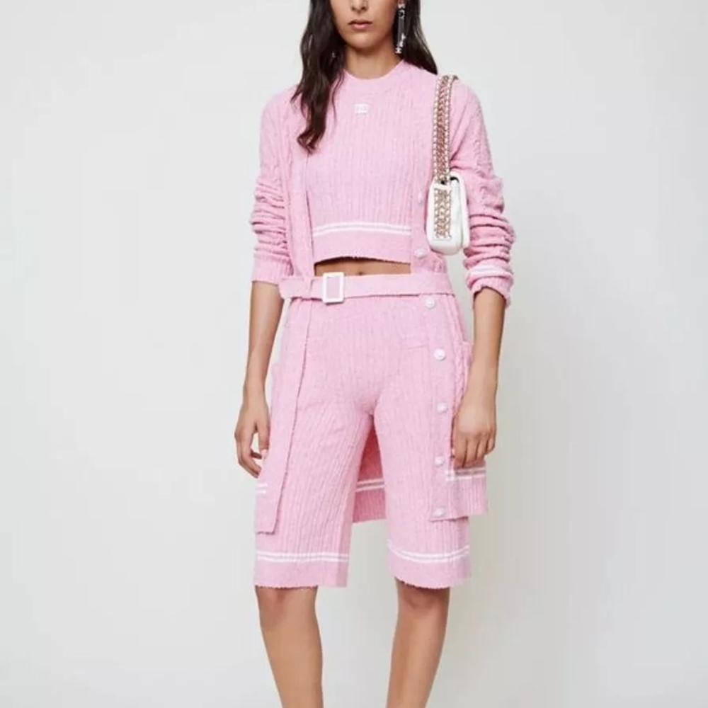 Chanel 22P Pink Knit Cardigan
